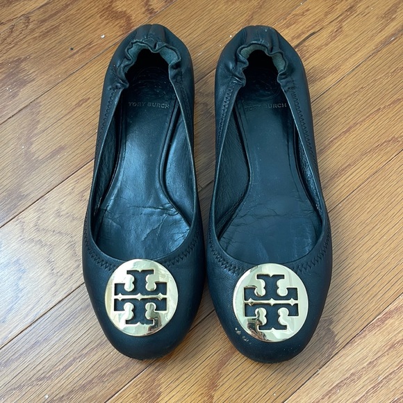 Tory Burch black flats size 7.5 - Picture 1 of 2